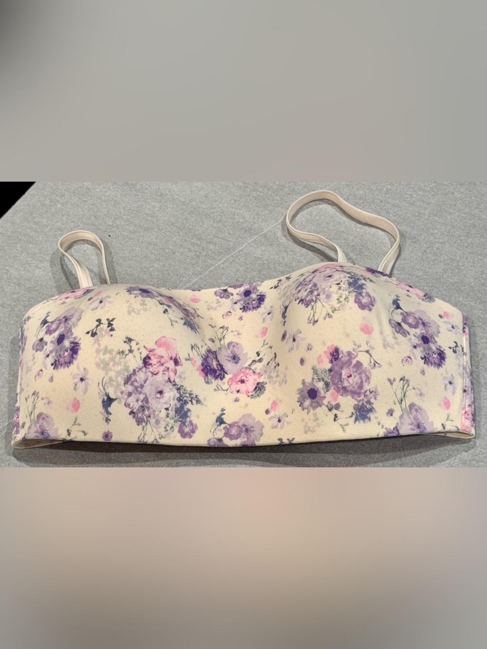 Victoria's Secret Love Cloud No-Wire Multi Way Strapless Bra Medium M Floral
